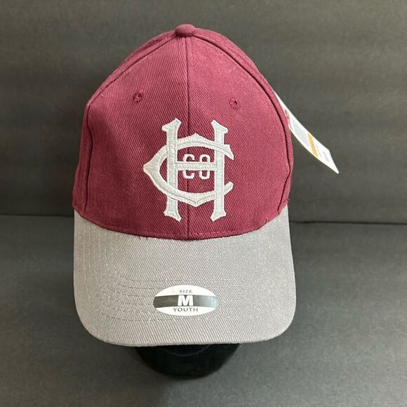 Hersheys Chocolate World Youth Cap Hat Adjustable Sz Medium Maroon Gray Logo - Picture 2 of 9